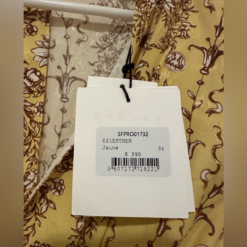 NWT- Sandro Esther Floral Print Maxi Dress - Picture 6 of 17